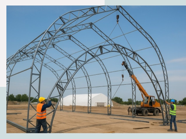 Монтаж ангаров в Красногорске от 610 руб. - Надежно и быстро